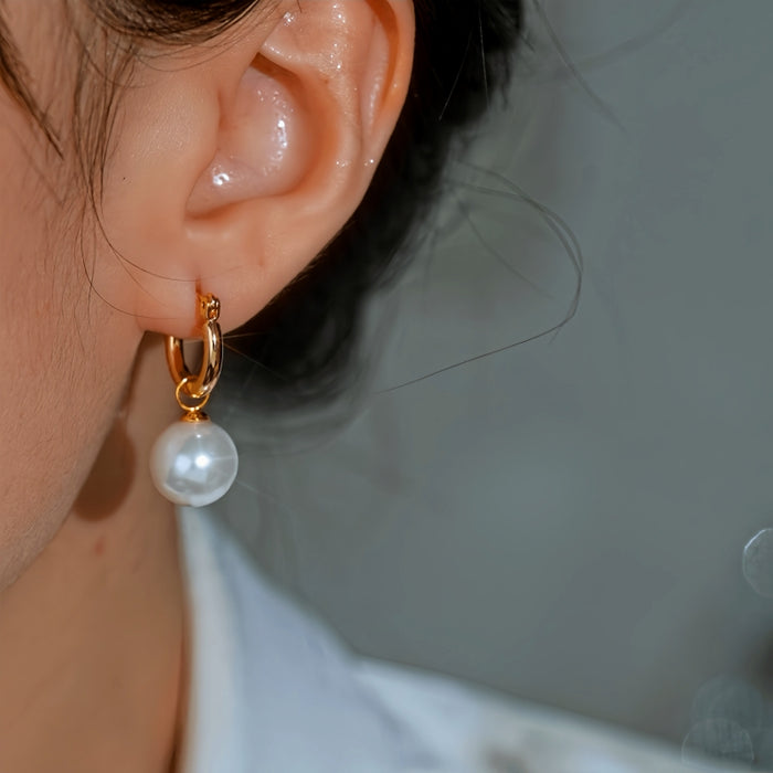 18K Gold-Plated Elegant Beaded Earrings